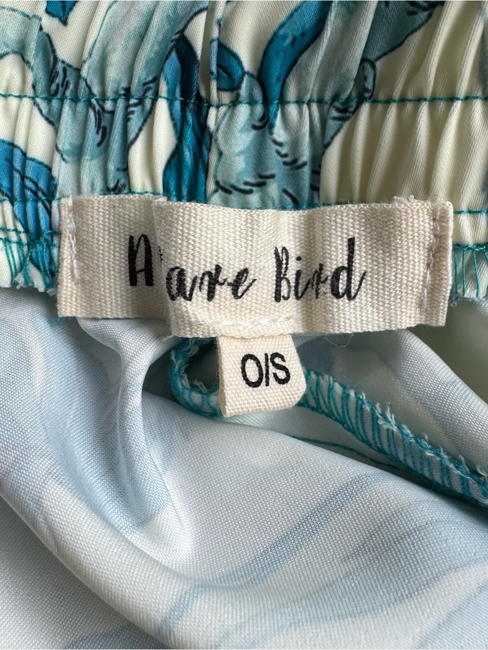 A Rare Bird Tropical Print Stretch Waist Wide Leg Ruffle Pants Boho M L O/S - Picture 8 of 8